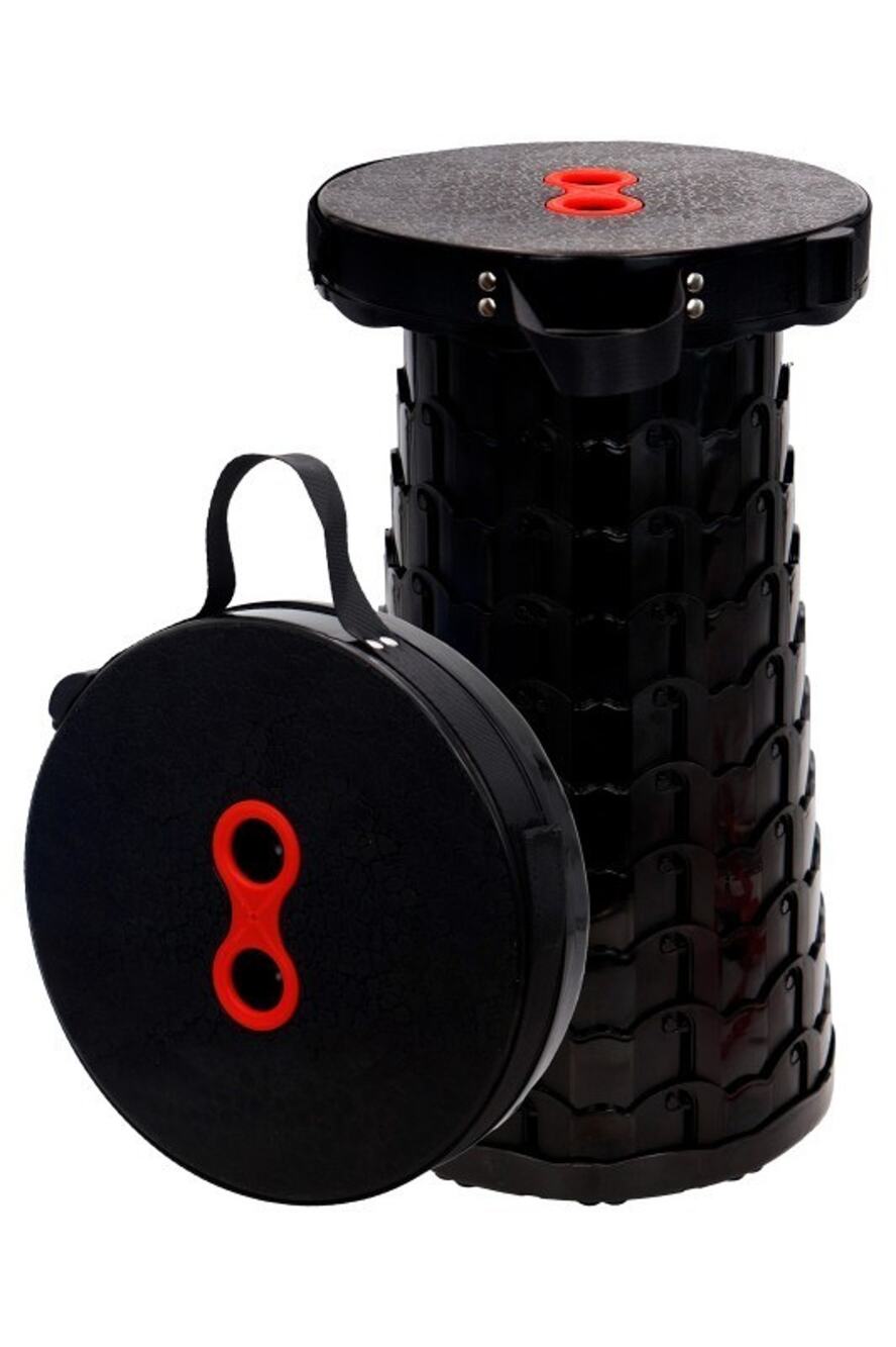 Portable Telescoping Stool Black